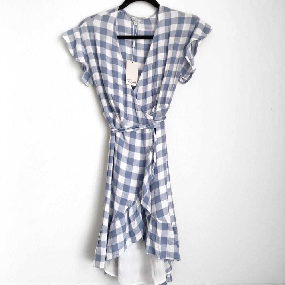 NWT Rails gingham checkered wrap dress - Picture 1 of 4